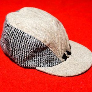 Vintage Kap King Wool Hunting Cap Navy Blue Light Grey Size 7